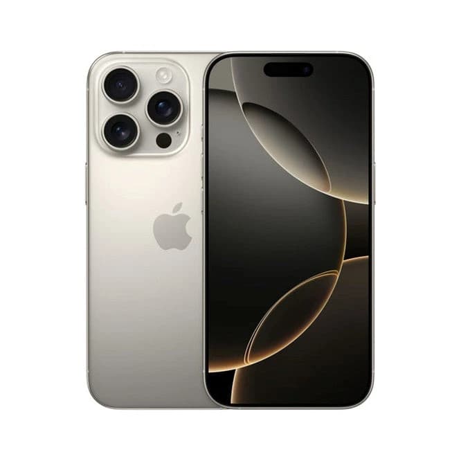 هاتف iPhone 16 Pro Max بسعة 256GB ولون تيتانيوم طبيعي بنظام eSIM فقط