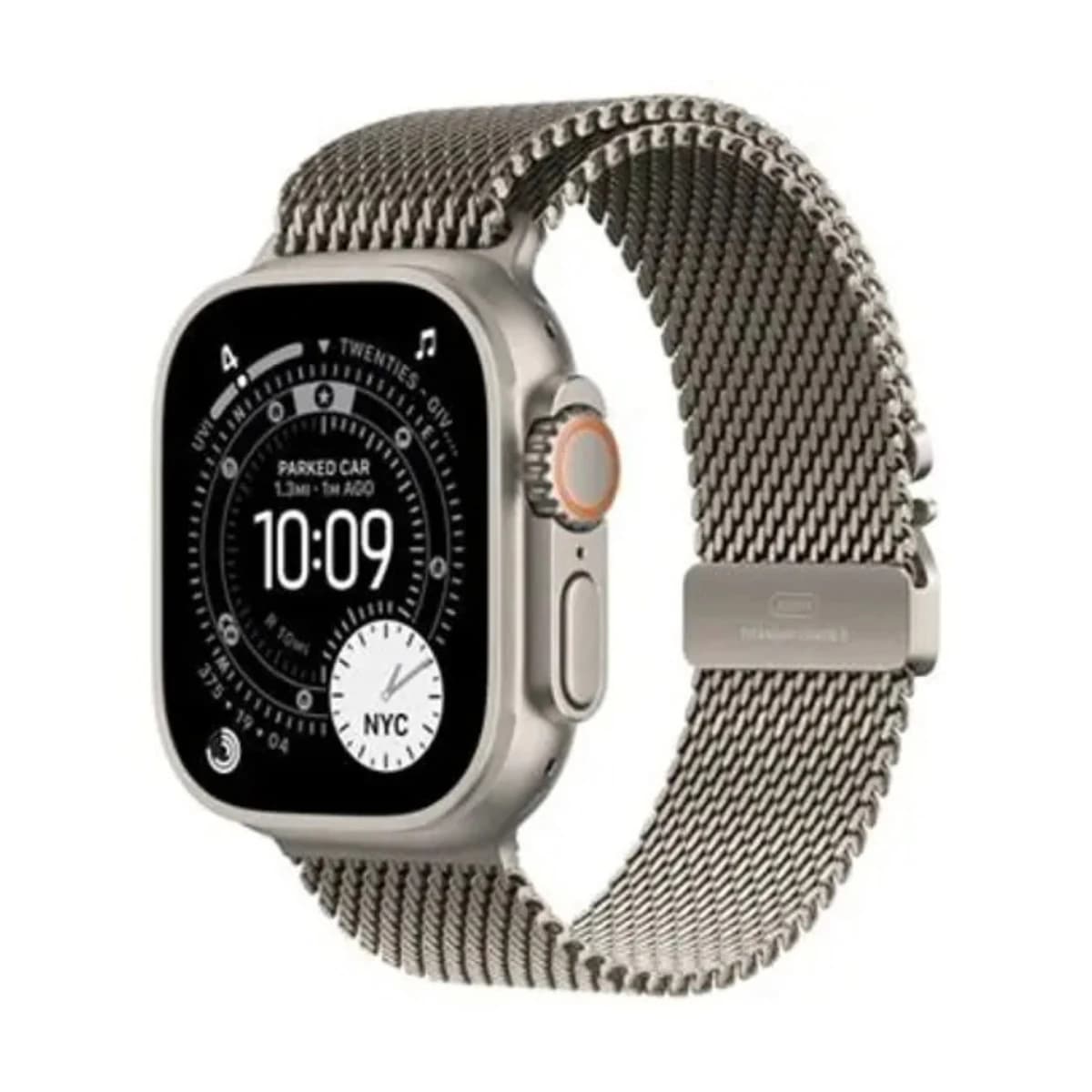 ساعة Apple Watch Ultra 3 GPS + Cellular بهيكل تيتانيوم باللون طبيعي