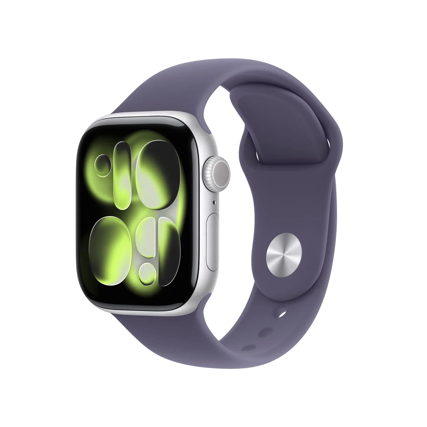 ساعة Apple Watch Series 11 GPS بهيكل ألومنيوم باللون فضي