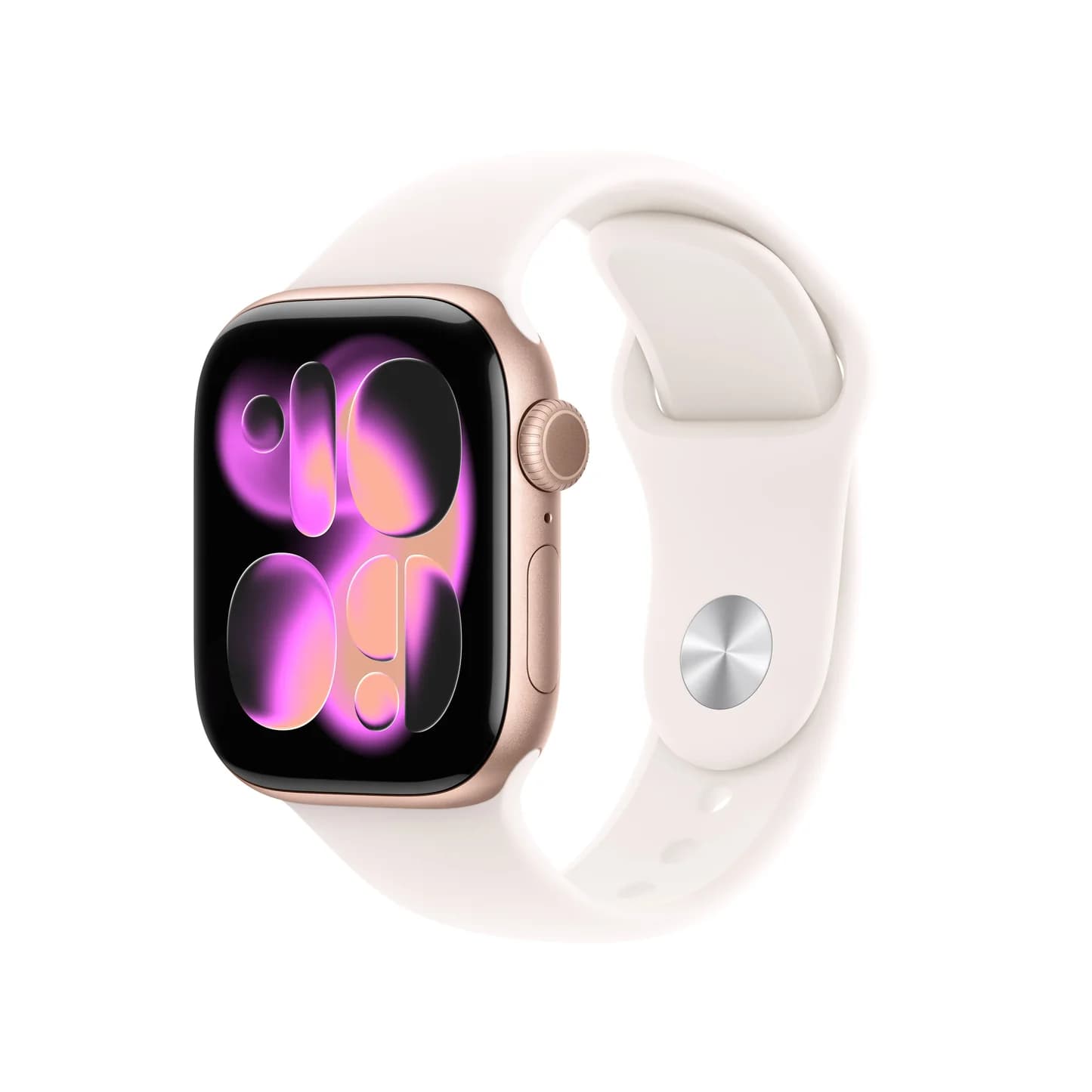 ساعة Apple Watch Series 11 GPS بهيكل ألومنيوم باللون روز جولد
