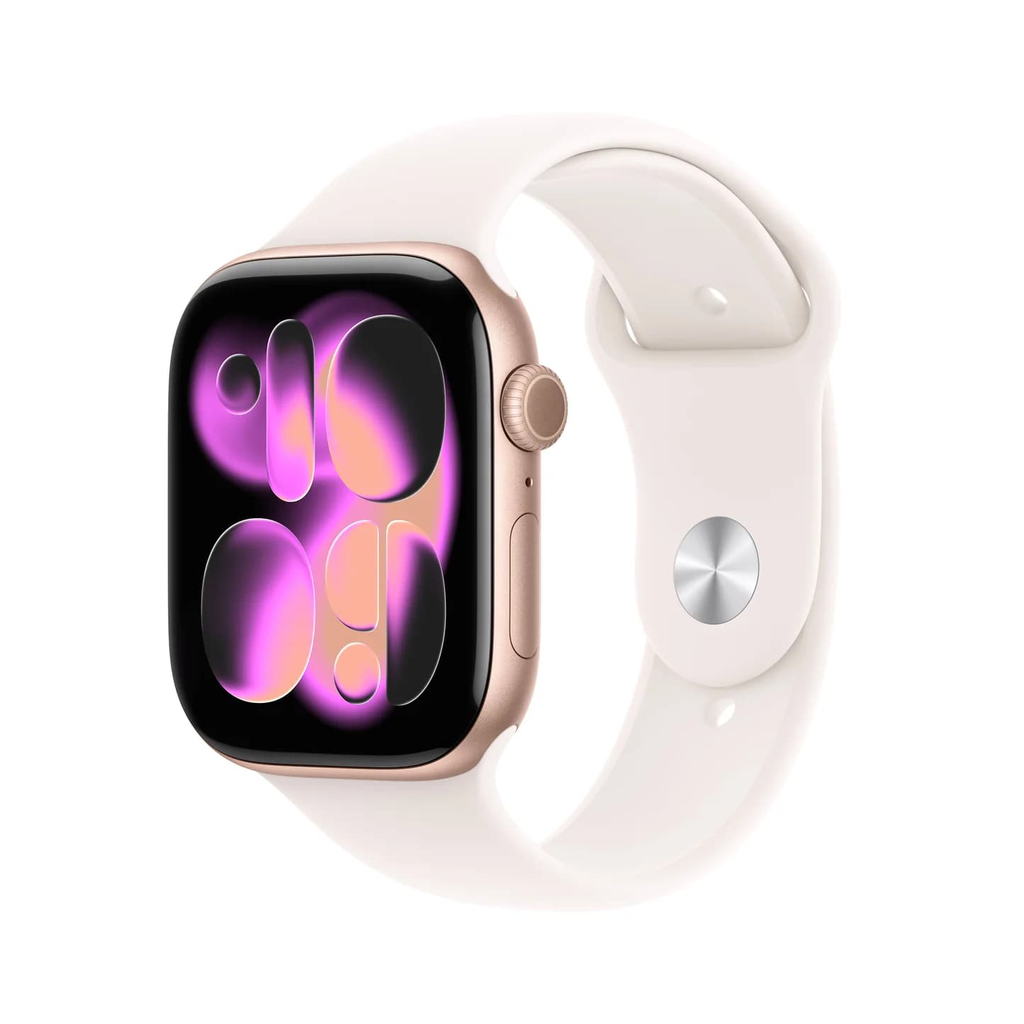 ساعة Apple Watch Series 11 GPS + Cellular بهيكل ألومنيوم باللون روز جولد