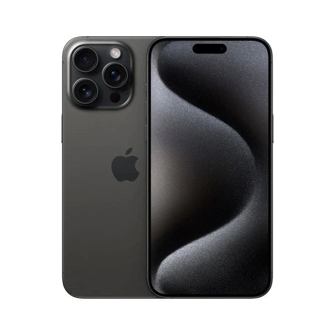 هاتف iPhone 15 Pro بسعة 512GB ولون تيتانيوم أسود بشريحة فعلية