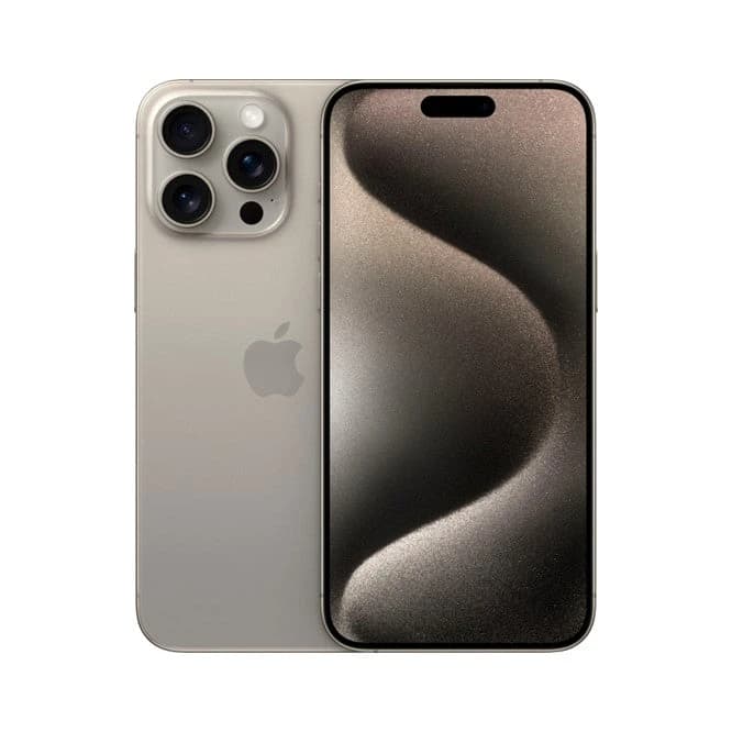هاتف iPhone 15 Pro بسعة 512GB ولون تيتانيوم طبيعي بنظام eSIM فقط