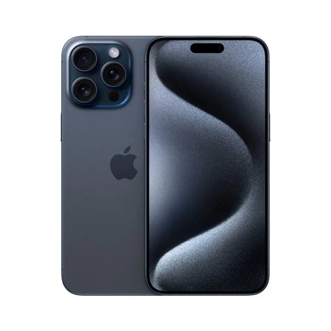 هاتف iPhone 15 Pro بسعة 512GB ولون تيتانيوم أزرق بنظام eSIM فقط