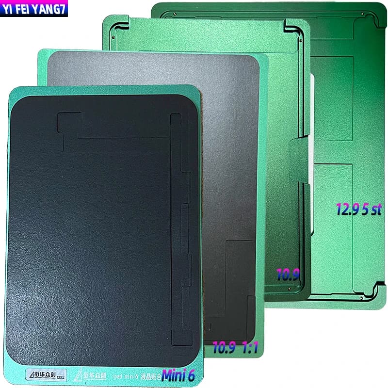 قالب محاذاة ولصق شاشة LCD لأجهزة iPad Pro 11 وPro 12.9 (الأجيال 1/2/3/4/5) – قالب مطاطي للصق زجاج الشاشة بتقنية OCA